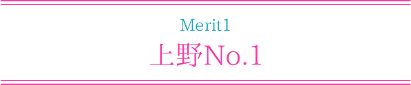 メリット1 上野No1